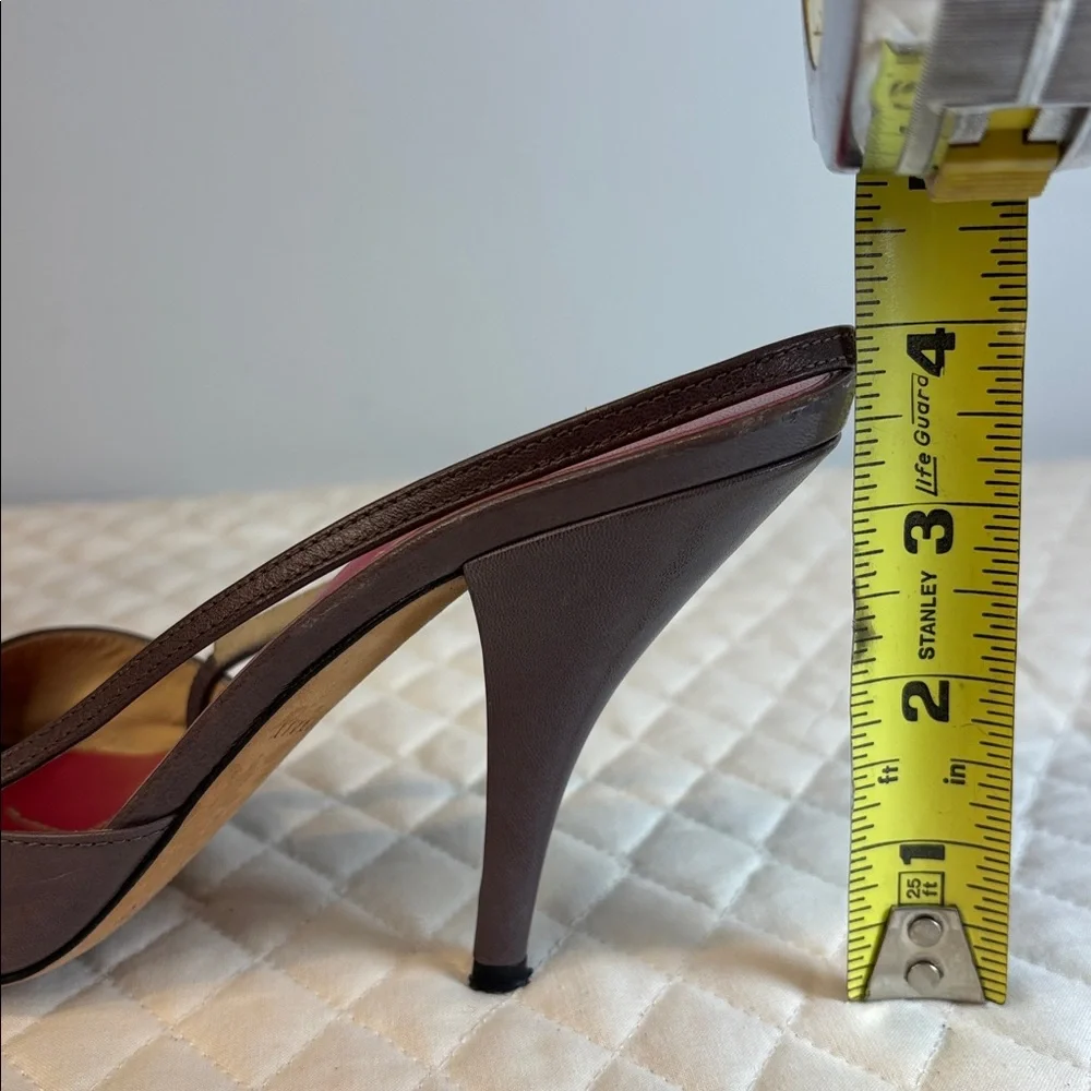 Kate Spade New York Hattie Leather Slingback Heels Open Toe Women's Size 7.5